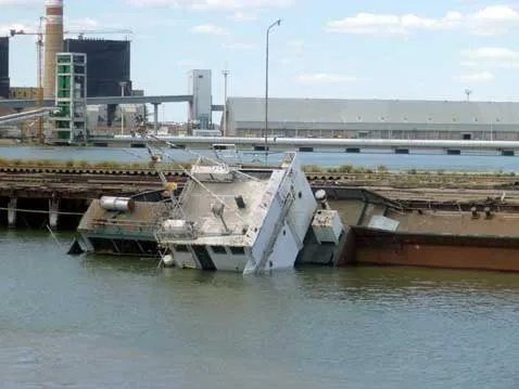 barco hundido bahia blanca