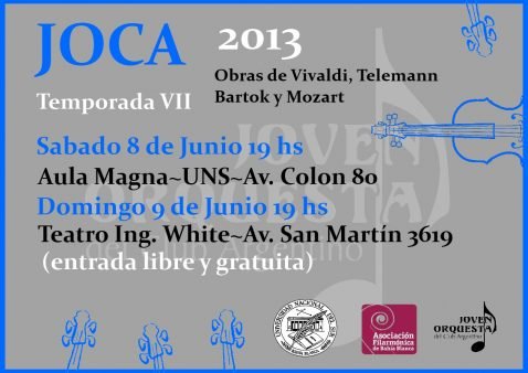 afiche joca primer concierto 2013