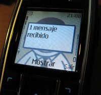 Alerta con SMS caracteristica 0261